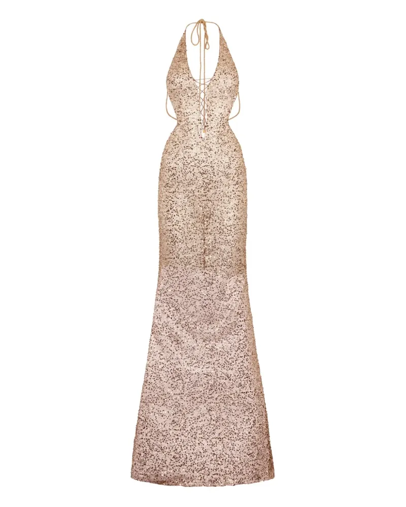 Roberto Cavalli Kleid mit Pailletten - Grau Grau