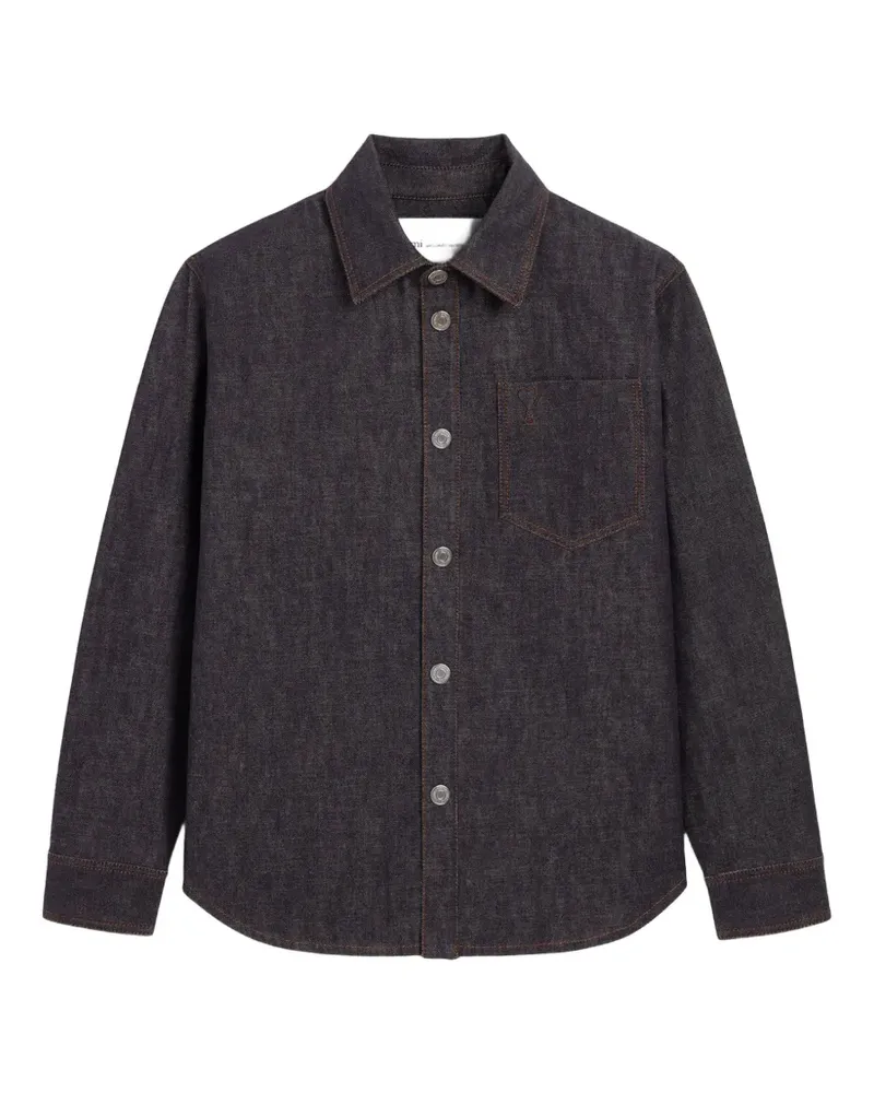 AMI Paris Ami de Coeur Hemdjacke aus Baumwolle - Blau Blau