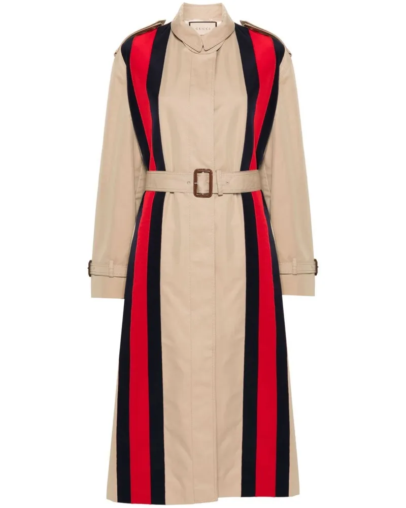 Gucci Trenchcoat aus Gabardine Nude