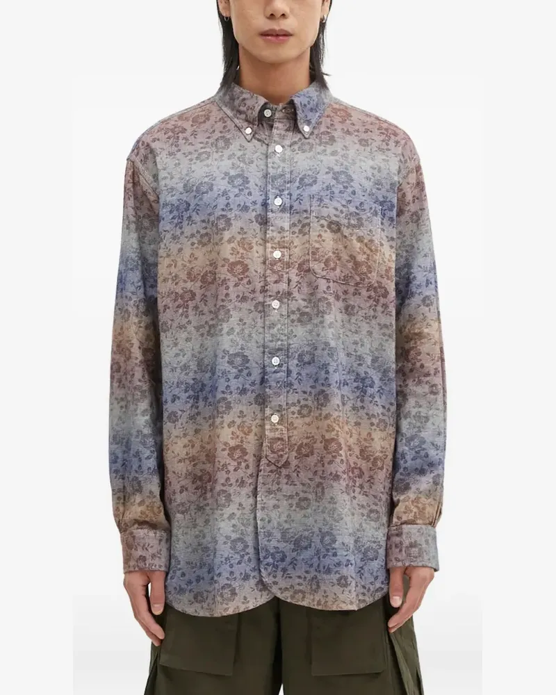 Engineered Garments Hemd mit Blumenmuster - Blau Blau