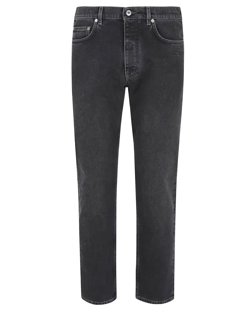 OFF-WHITE Jeans mit Logo - Schwarz Schwarz