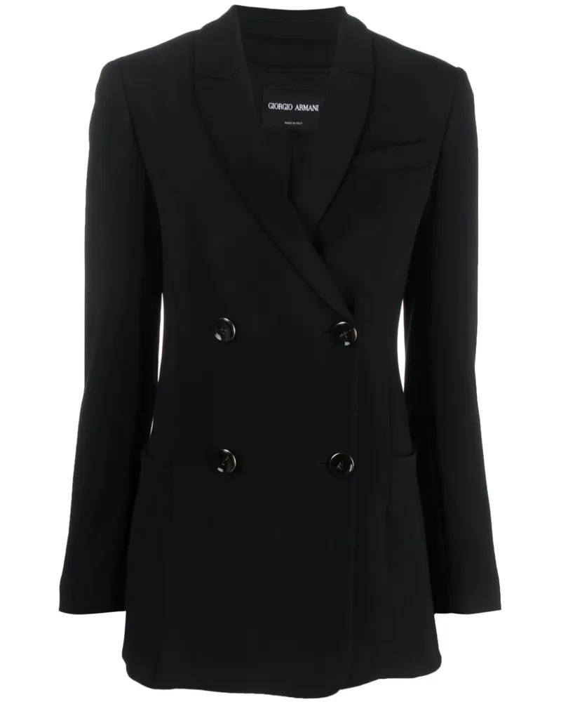 Giorgio Armani Doppelreihiger Blazer Schwarz