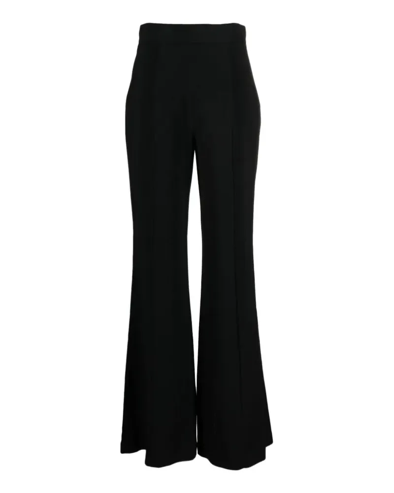 Elie Saab Ausgestellte High-Waist-Hose - Schwarz Schwarz