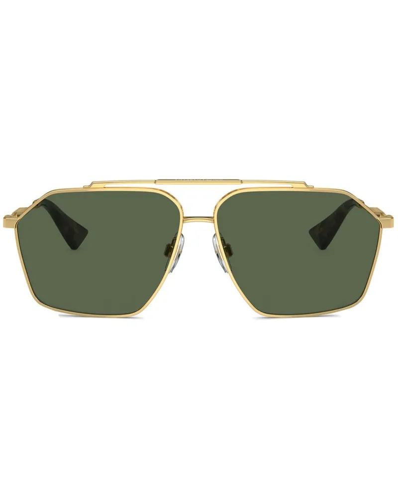 Dolce & Gabbana Sonnenbrille mit eckigem Gestell - Gold Gold