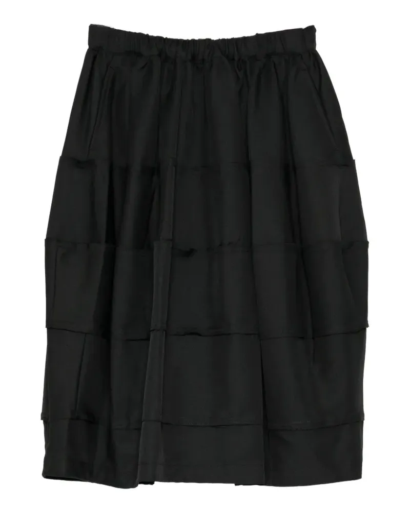 Comme des Garçons layered raw-edge skirt - Schwarz Schwarz