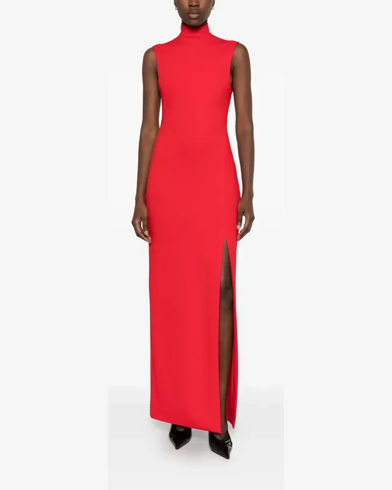 Solace London The Nanette Maxikleid mit Stehkragen - Rot Rot
