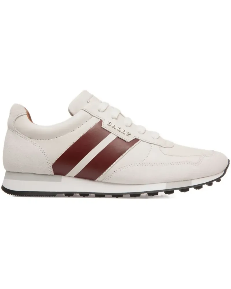 Bally Gestreifte Sneakers - Weiß Weiß