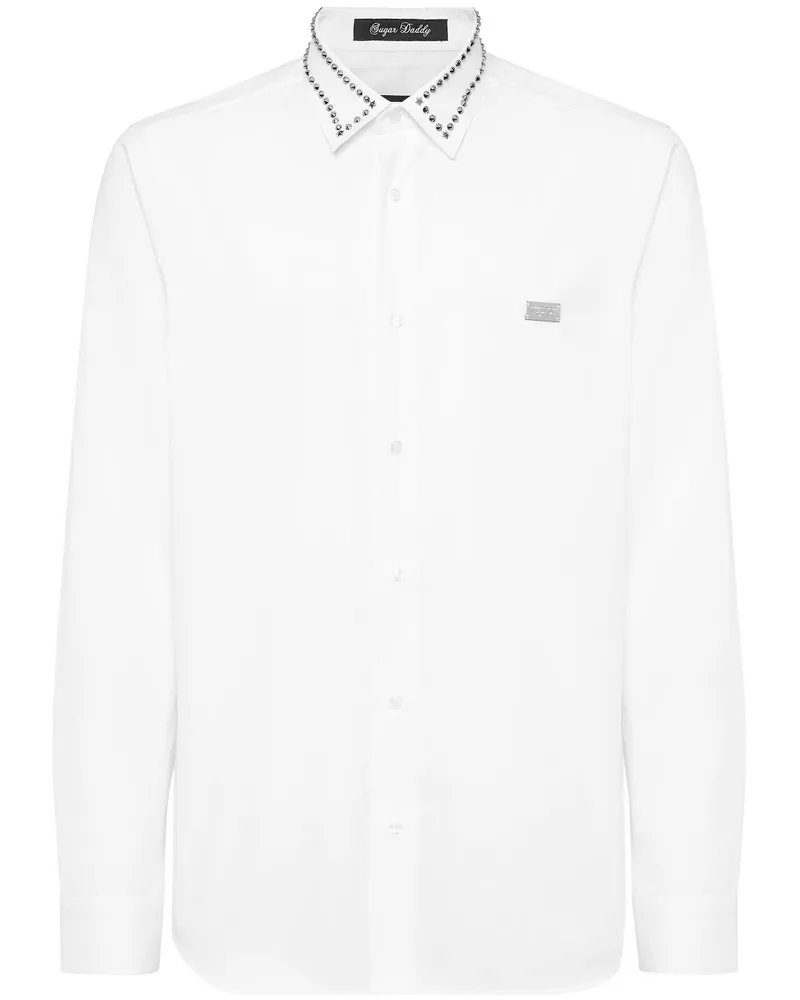 Philipp Plein Hemd mit Nieten - Weiß Weiß