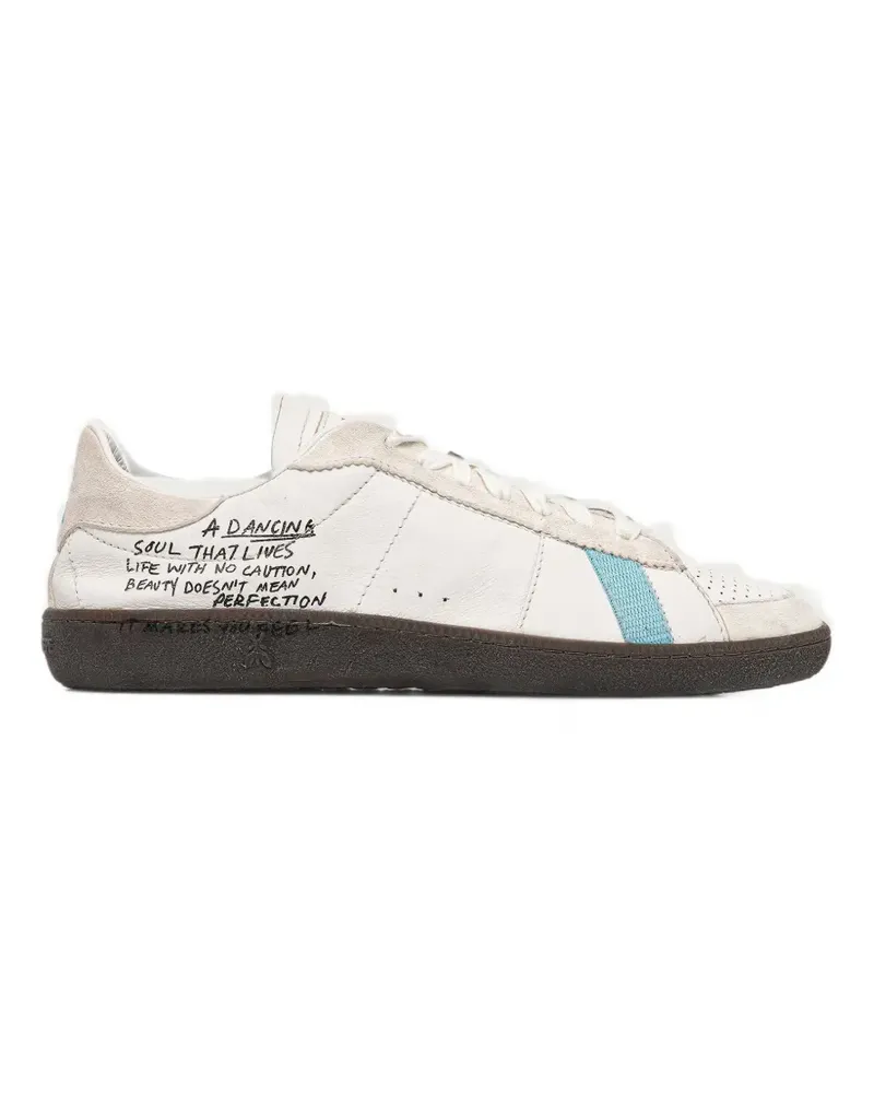 Patrizia Pepe slogan-print panelled sneakers - Weiß Weiß
