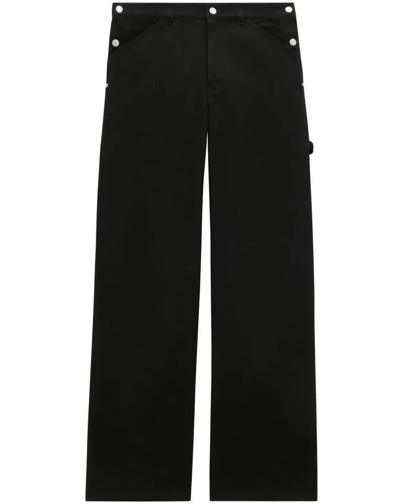 Courrèges Sailor Hose mit weitem Bein - Schwarz Schwarz