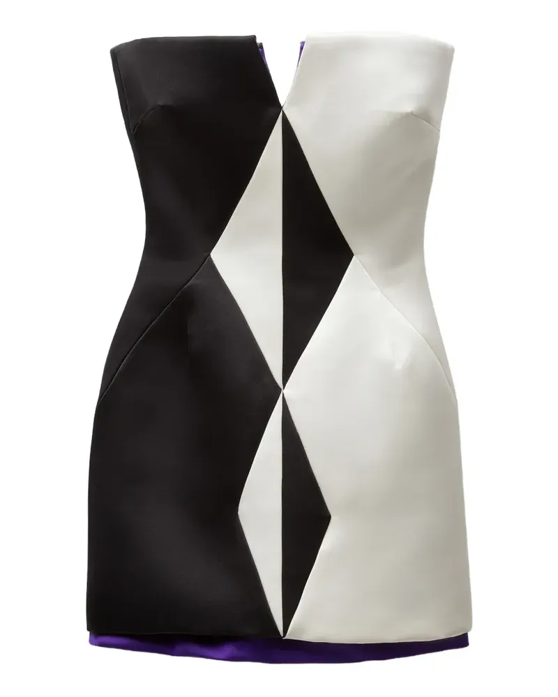 Versace Duchesse Seidenkleid - Schwarz Schwarz