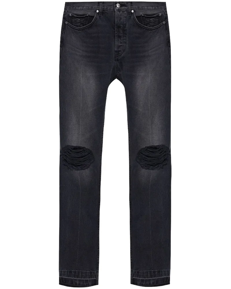 RHUDE Jeans in Distressed-Optik - Schwarz Schwarz