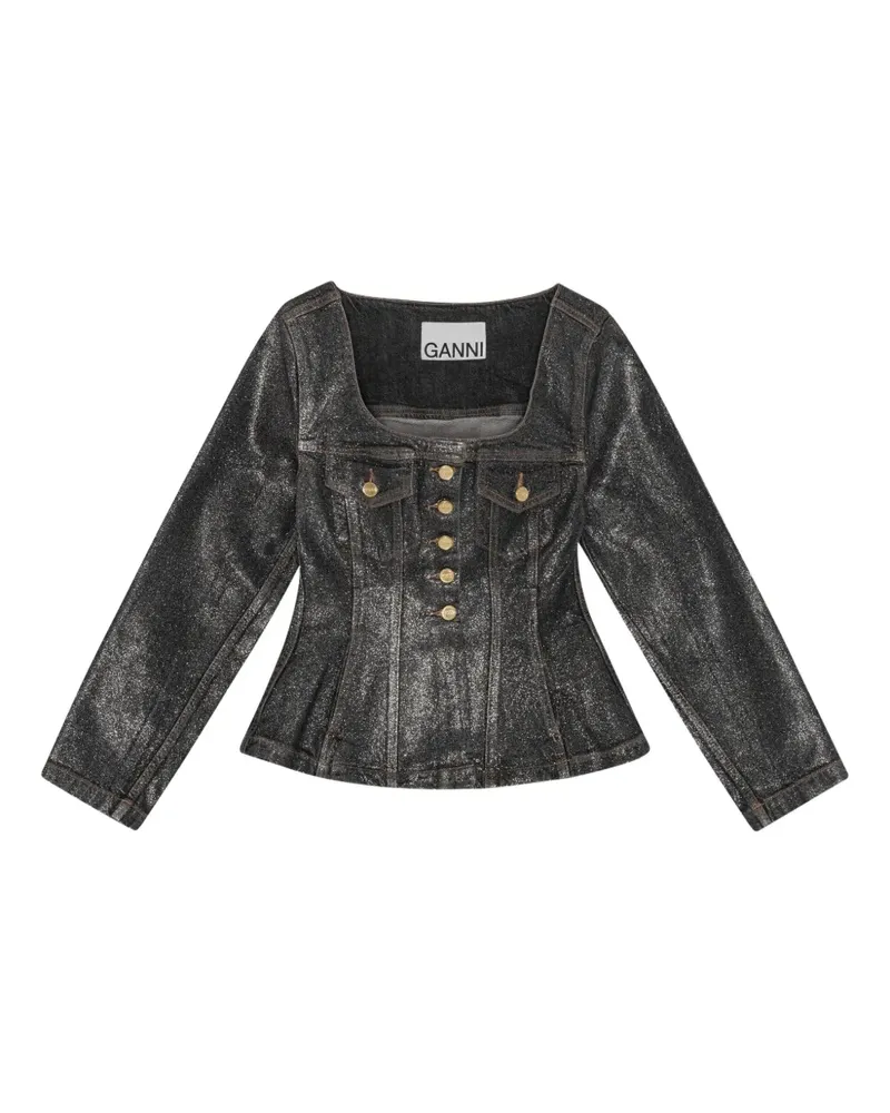 Ganni Jacke mit eckigem Ausschnitt - Schwarz Schwarz