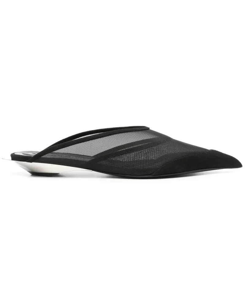 Thierry Mugler Fang Mules 40mm - Schwarz Schwarz