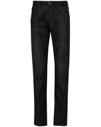 Emporio Armani Halbhohe Slim-Fit-Jeans Schwarz