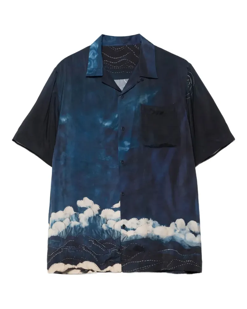 maharishi 6230 Boro Crane Hemd - Blau Blau