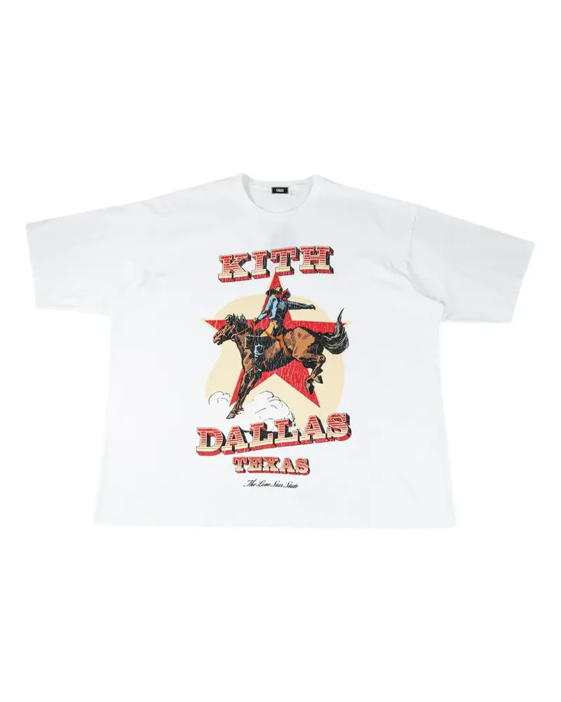 KITH Dallas Rancher Vintage Jones T-Shirt mit Print - Weiß Weiß