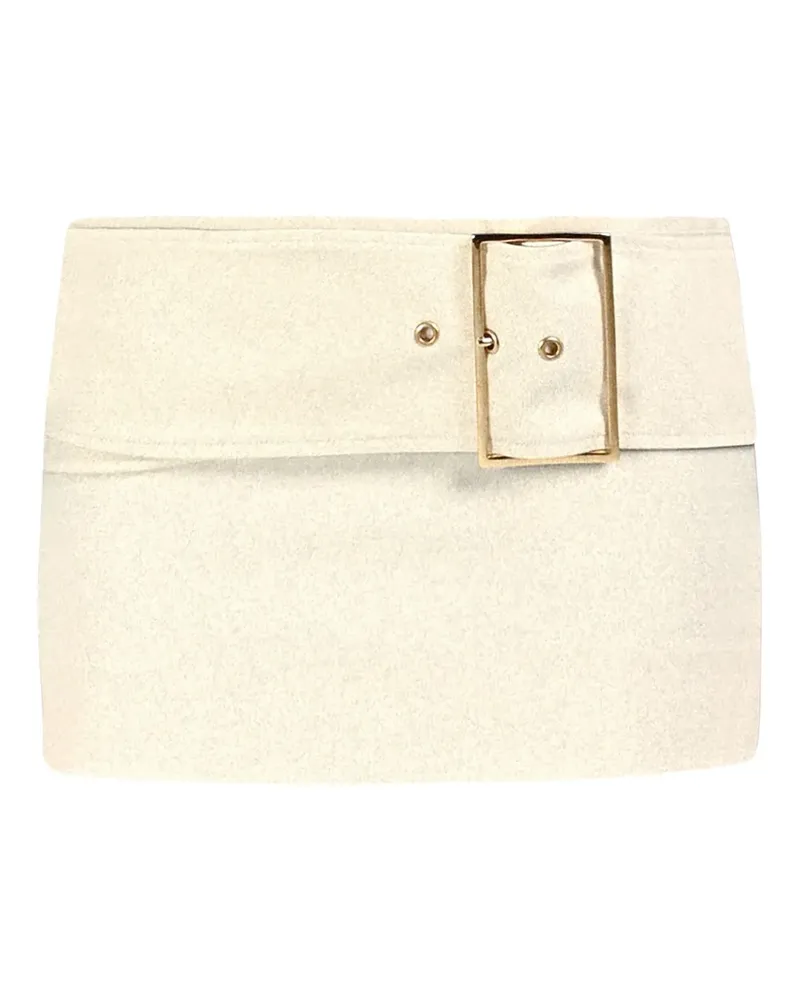 Rowen Rose buckle mini skirt - Nude Nude