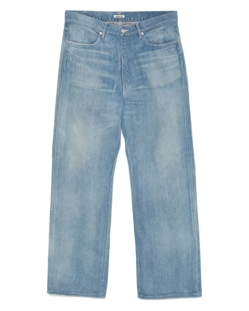 AURALEE Ausgeblichene Jeans - Blau Blau