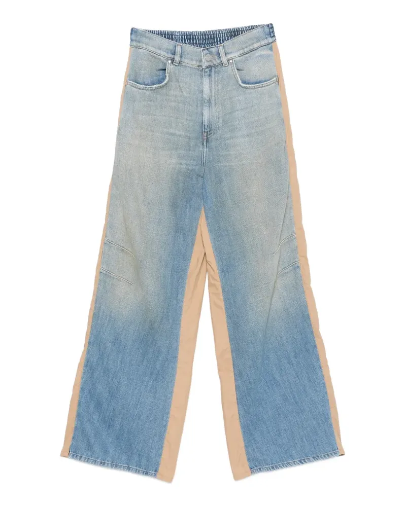 Circus Hotel panelled wide-leg jeans - Nude Nude