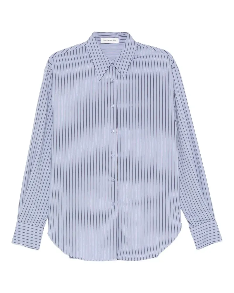 FRANKIE Shop Gestreiftes Peri Hemd - Blau Blau