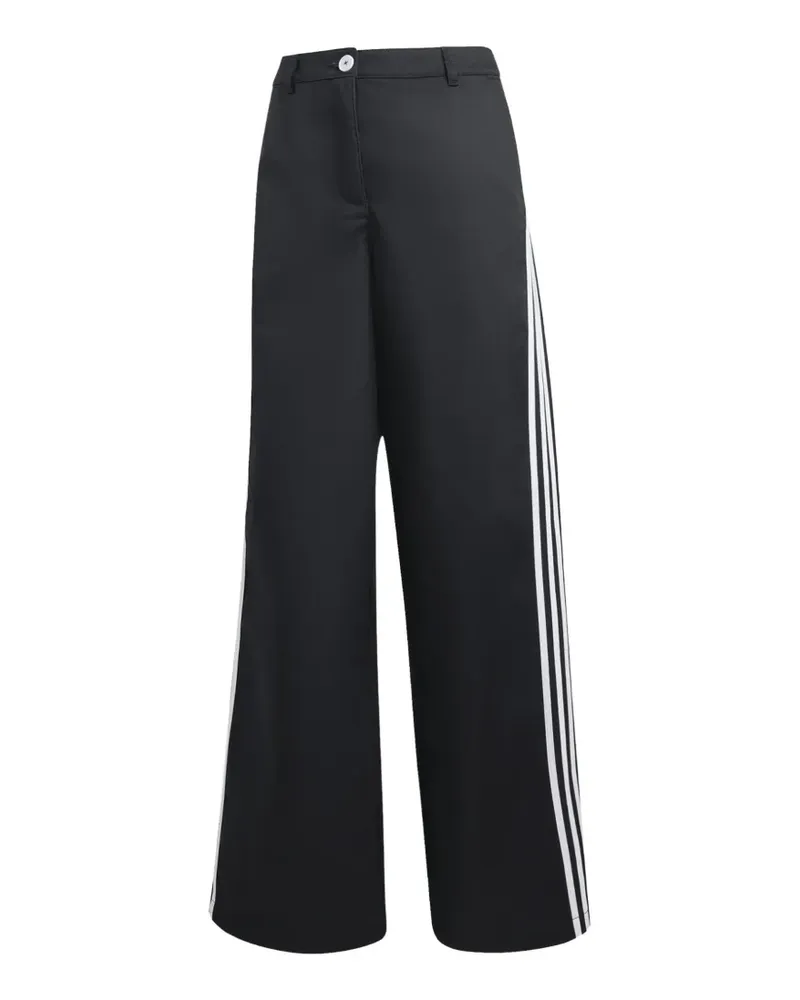 adidas side-stripe tailored trousers - Schwarz Schwarz