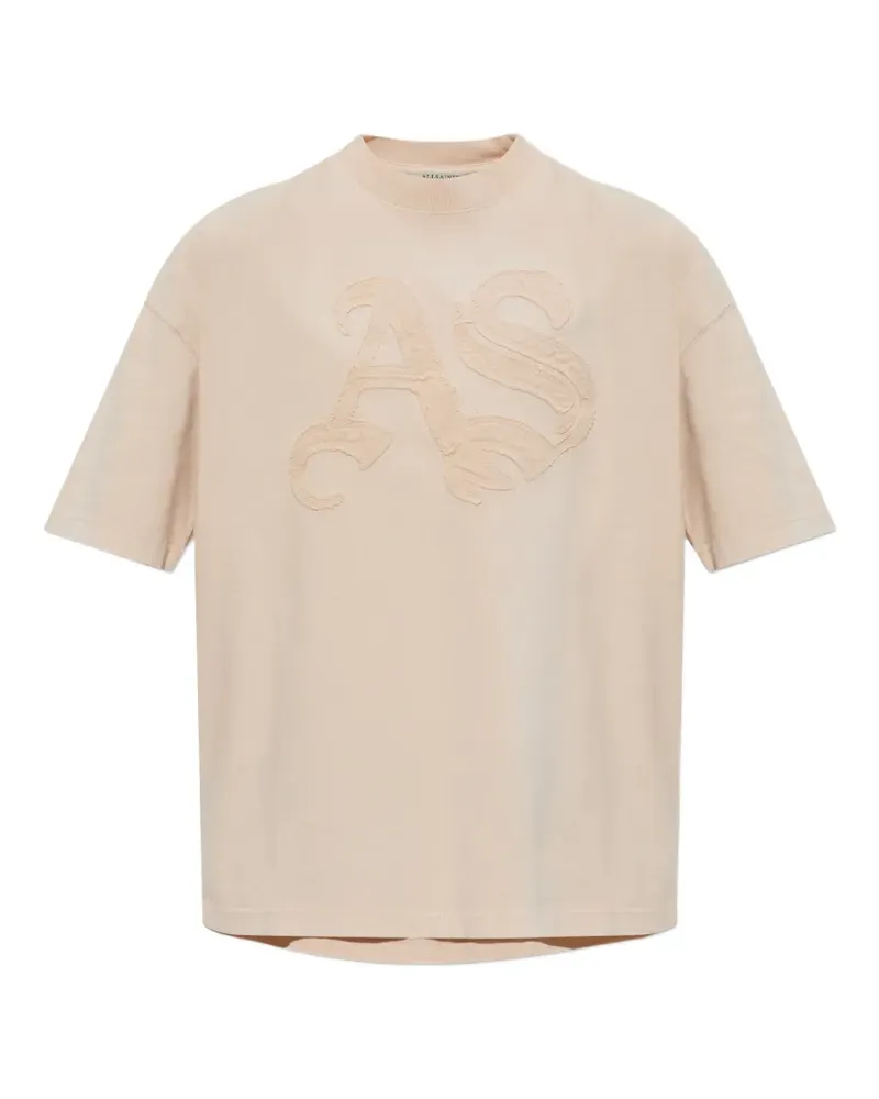 AllSaints Etta T-Shirt mit Logo-Patch - Nude Nude