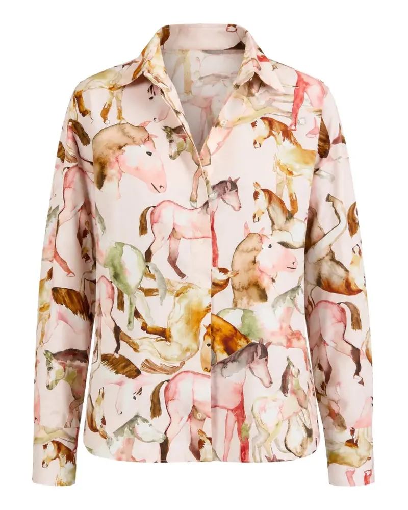 FARM Rio Hemd mit Equestrian-Print - Rosa Rosa
