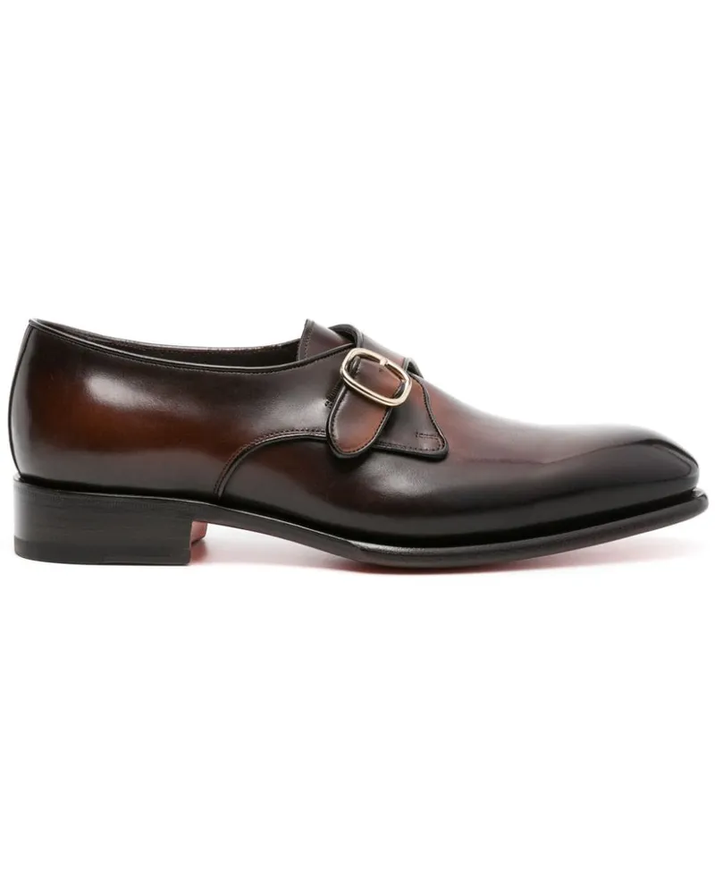 Santoni Ausgeblichene Monk-Schuhe - Braun Braun