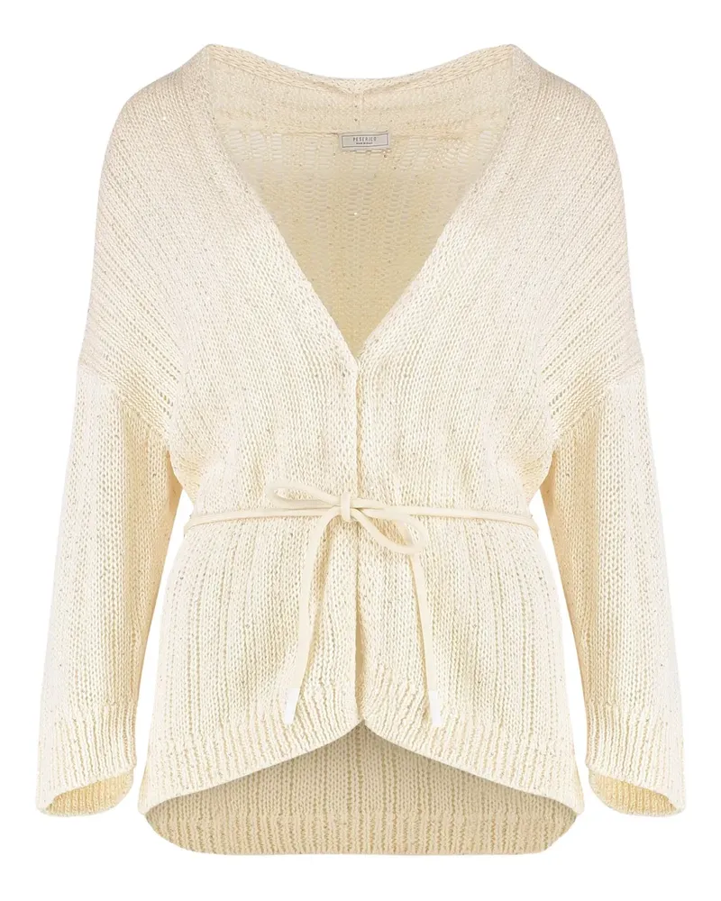 Peserico Cardigan mit Pailletten - Nude Nude