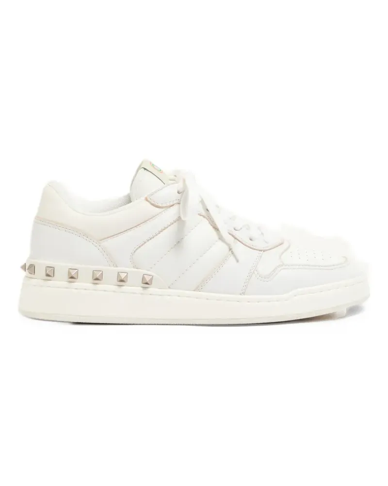 Valentino Garavani Freedots Sneakers aus Nappa- und Kalbsleder mit Nietendetail - Weiß Weiß