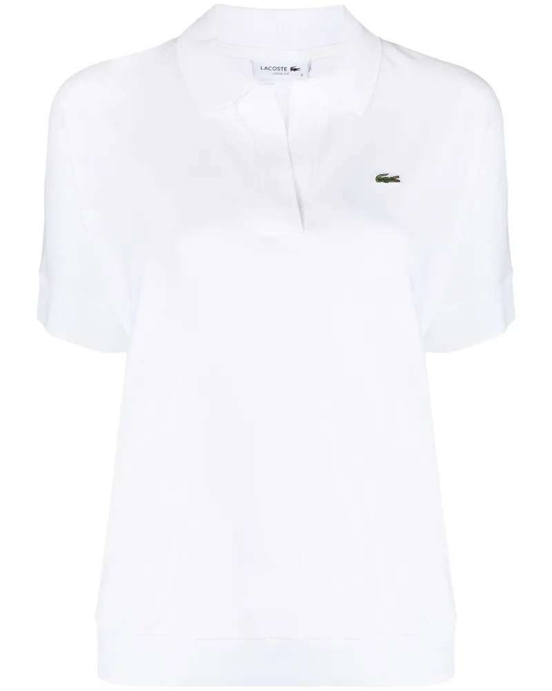 Lacoste Poloshirt mit Logo-Stickerei - Weiß Weiß