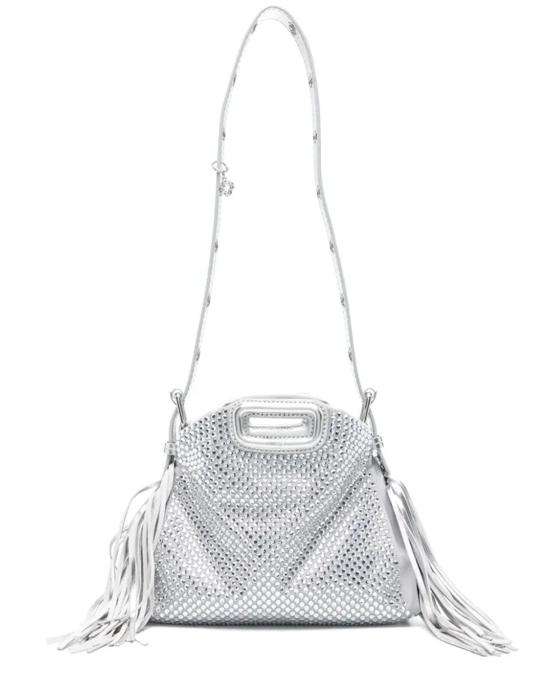Maje Mini Miss M Tasche mit Strass - Silber Silber