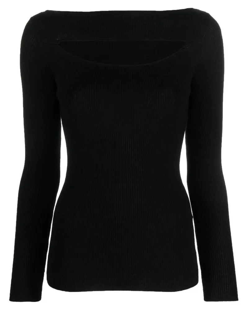 P.A.R.O.S.H. P.A.R.O H. Gerippter Pullover Schwarz