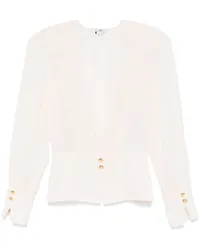 Elisabetta Franchi Bluse mit Faltendetail Nude