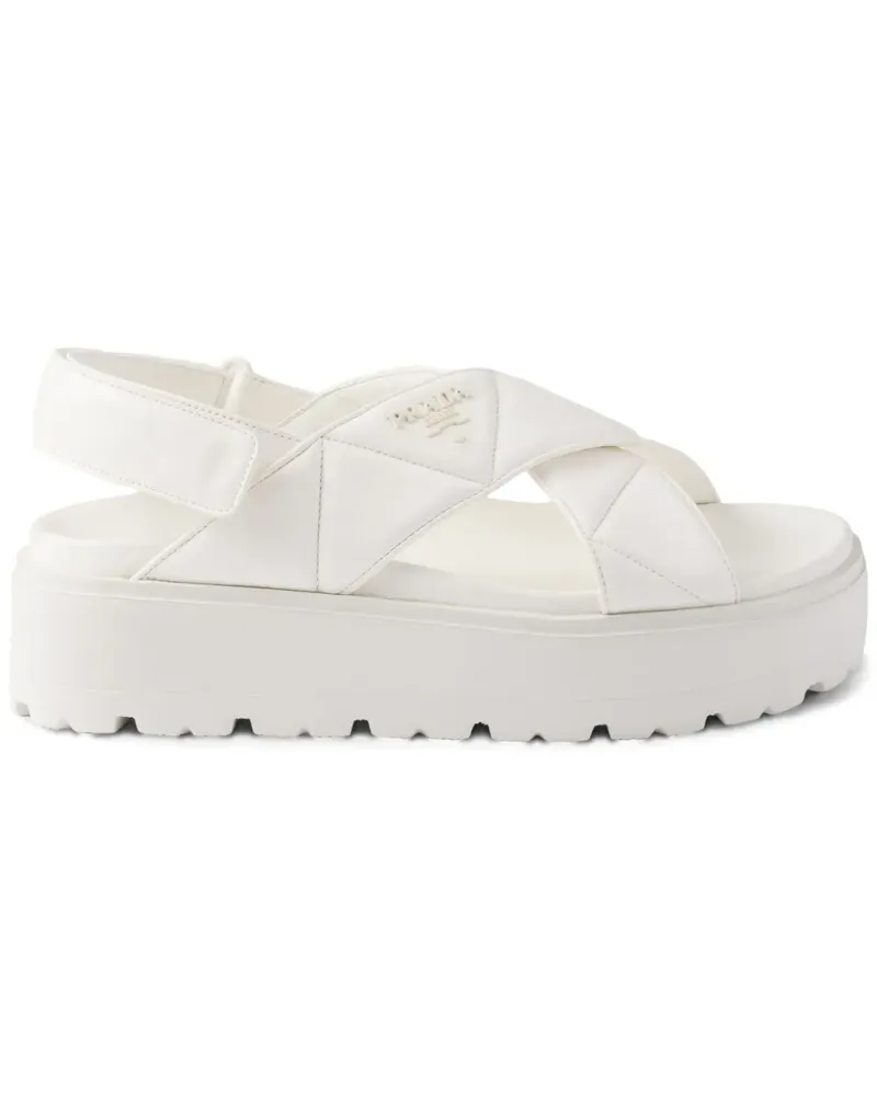 Prada Sandalen mit dicker Sohle - Weiß Weiß