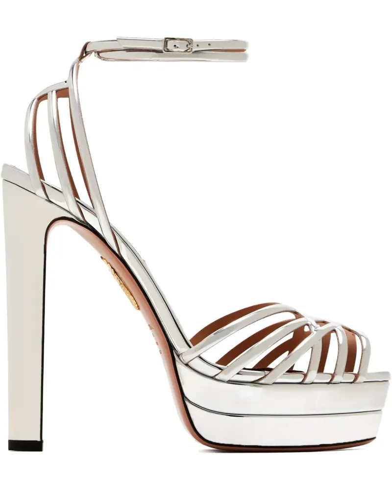 Aquazzura Römersandalen mit Plateausohle 130mm - Grau Grau