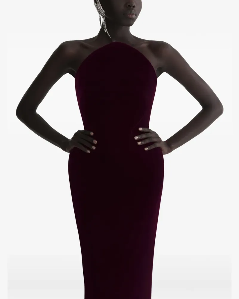 Thierry Mugler velvet gown dress - Violett Violett