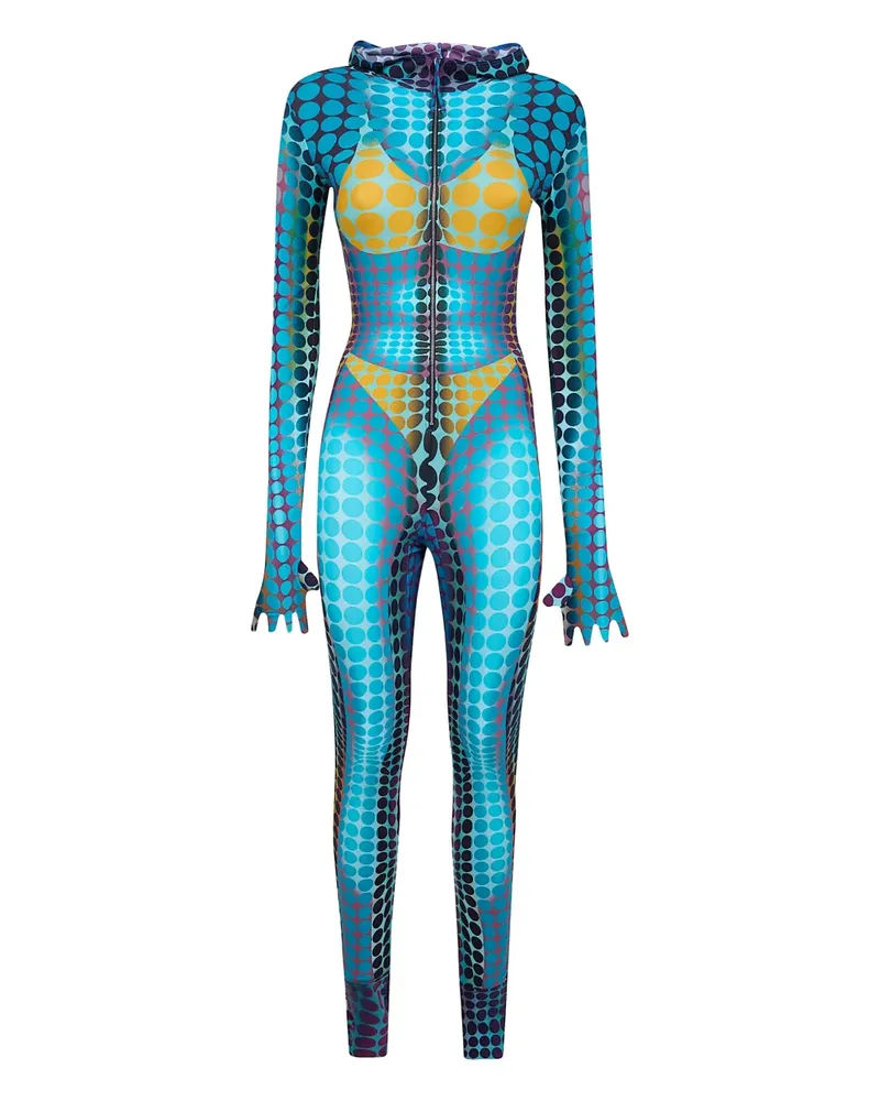 Jean Paul Gaultier polka-dot jumpsuit - Blau Blau