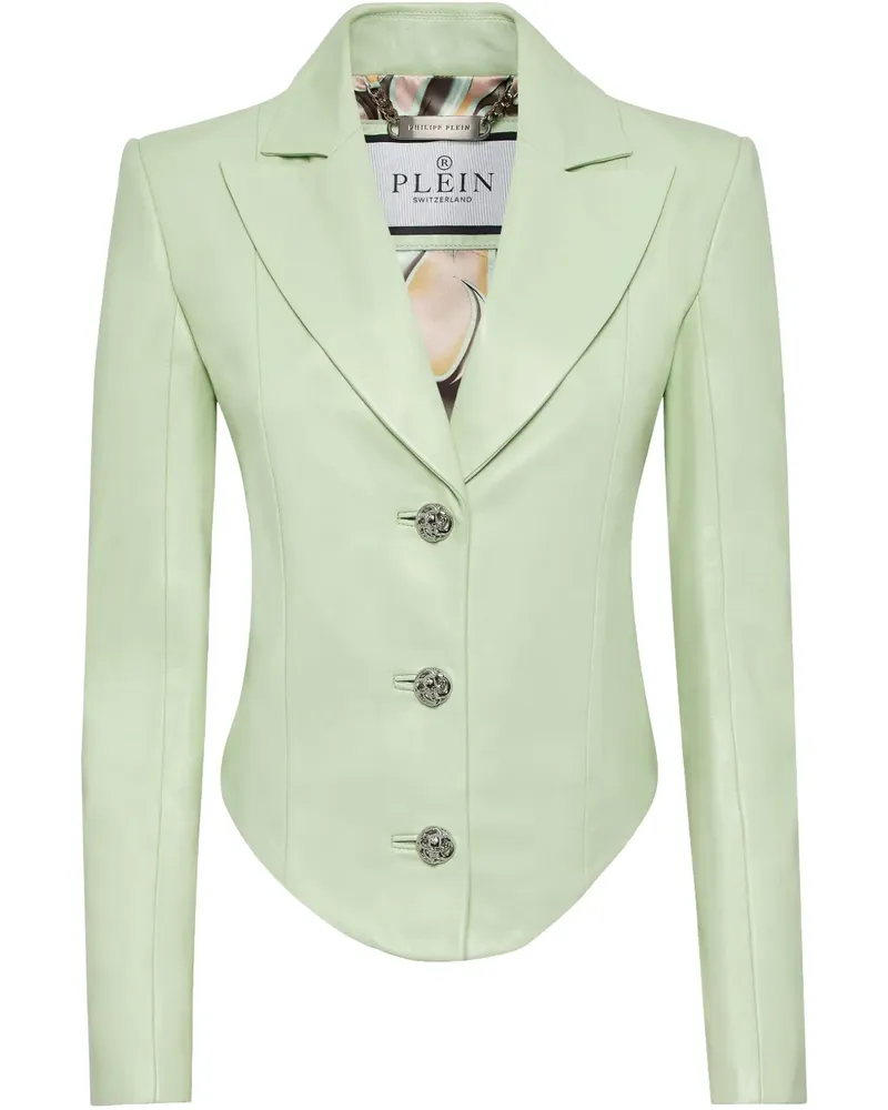 Philipp Plein Vintage Blazer aus Leder - Grün Grün