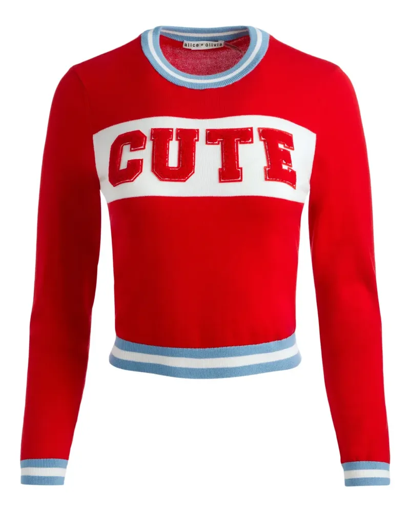 Alice + Olivia Carolann Pullover mit Applikation - Rot Rot