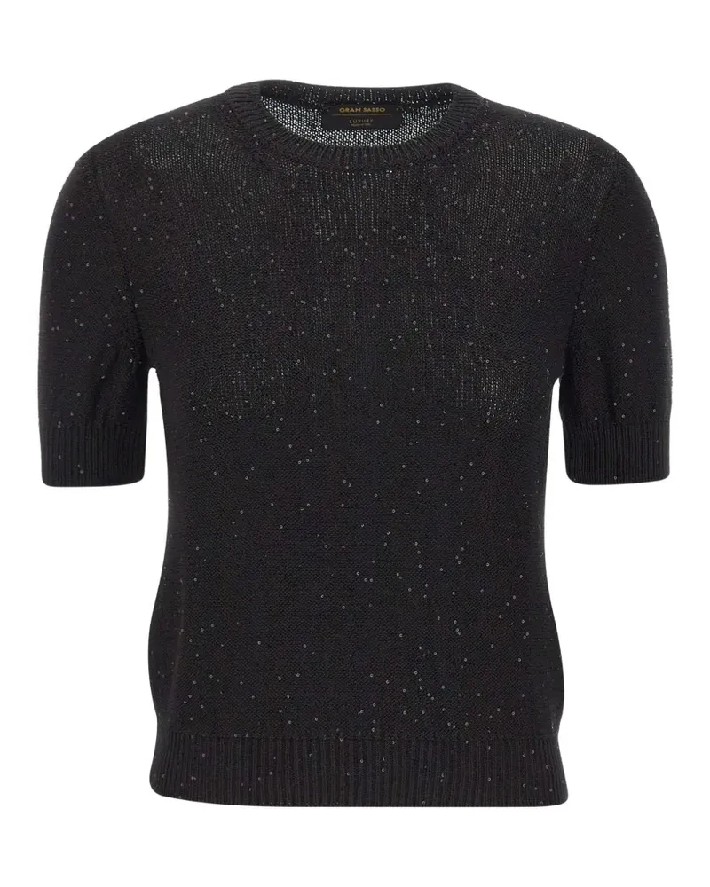 Gran Sasso short-sleeve sweater - Schwarz Schwarz