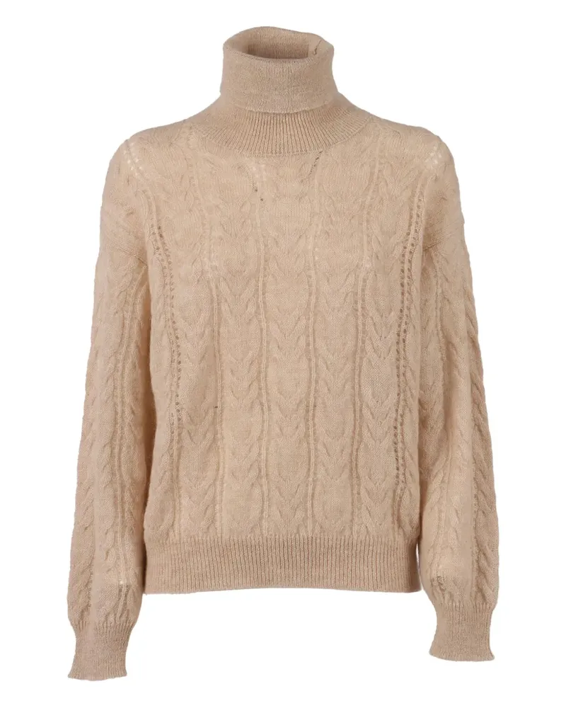 Filippo de Laurentiis cable-knit turtleneck sweater - Nude Nude