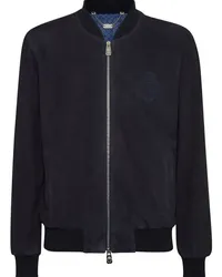 Billionaire Bomberjacke mit Wappenstickerei Blau