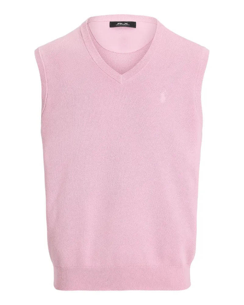 Ralph Lauren Poloshirt mit V-Ausschnitt - Rosa Rosa