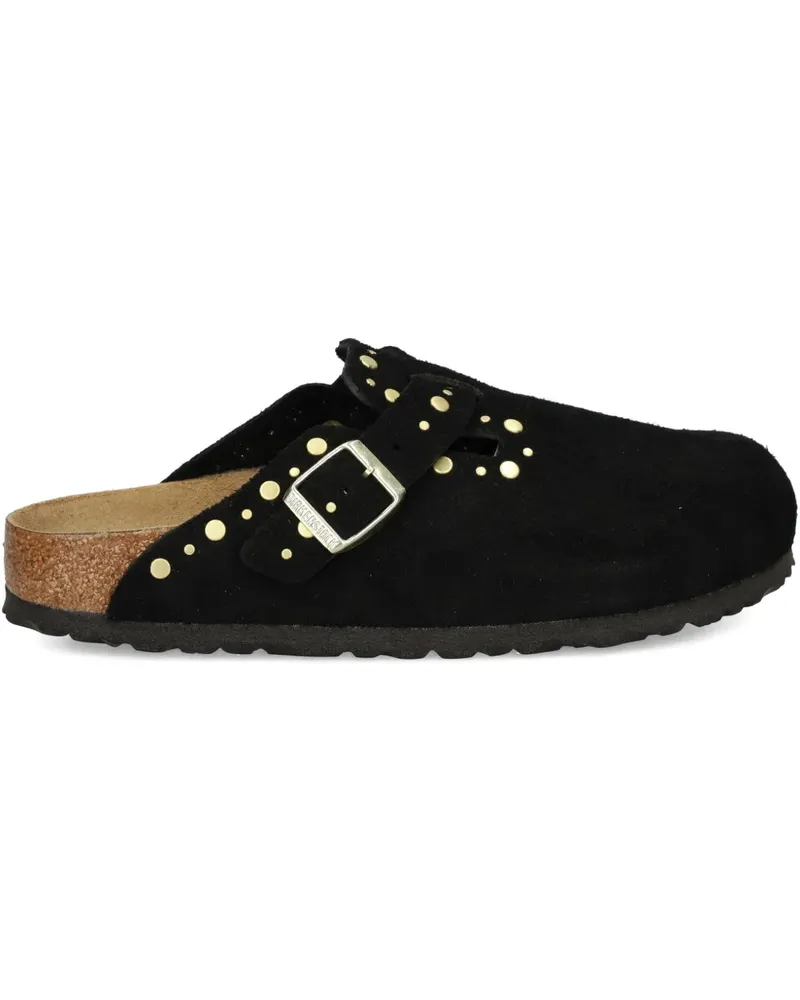 Birkenstock Boston Rivets Mules mit Nieten - Schwarz Schwarz