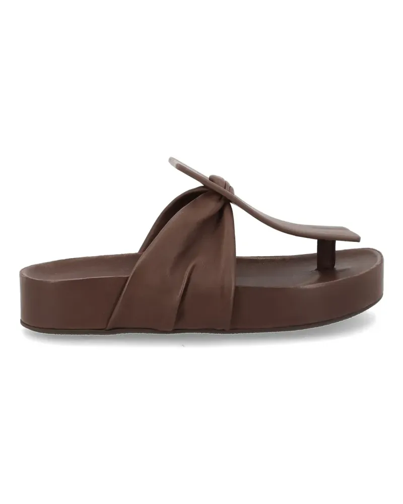 Uma Wang knott-detail strap slides - Braun Braun
