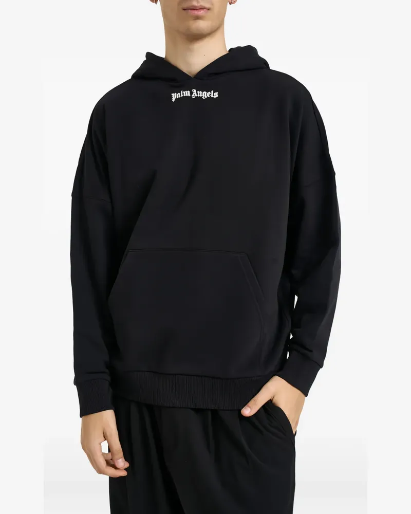 Palm Angels Hoodie mit Logo-Print - Schwarz Schwarz