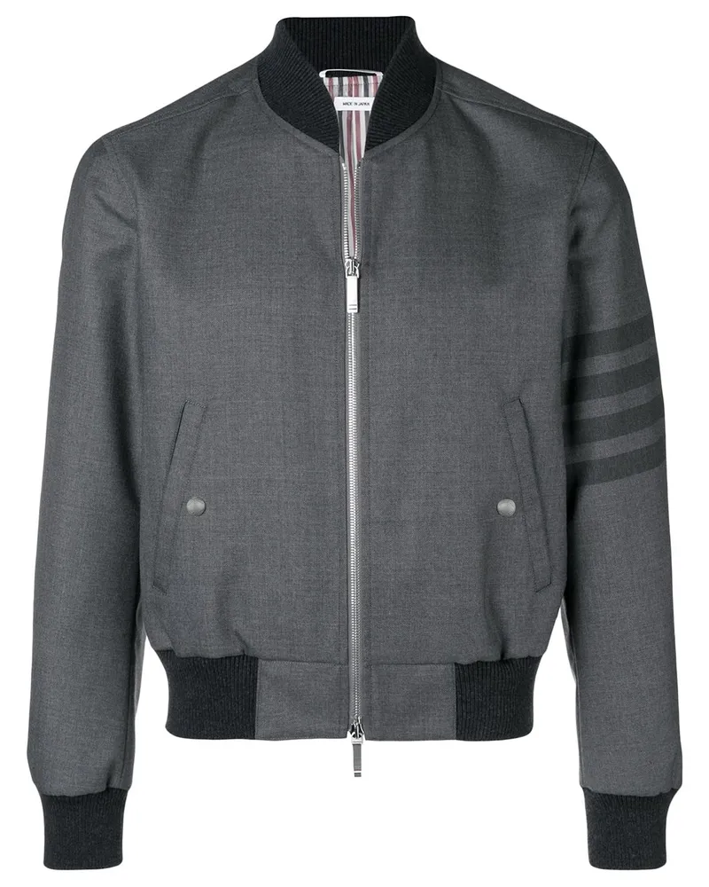 Thom Browne Gerippte Jacke Grau