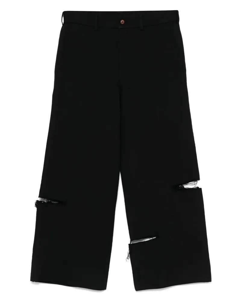 Comme des Garçons Hose im Distressed-Look - Schwarz Schwarz
